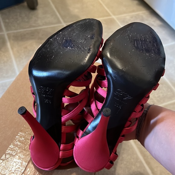 Roger Viver pink satin sandals size 35 1/2 - Picture 4 of 9